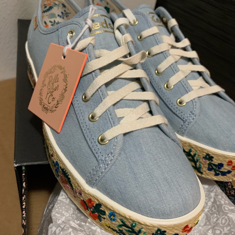 Brand new in box Rifle Paper Co Keds size 7.5